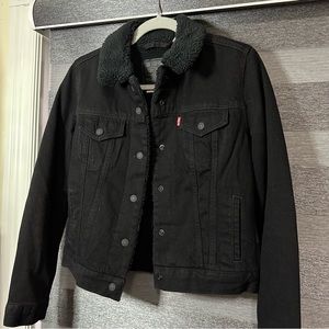 Levi’s black jean trucker jacket